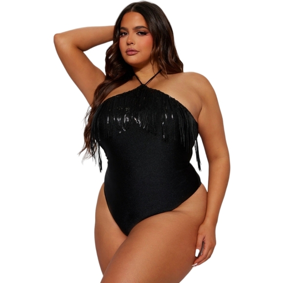 Fashion Nova Other - Black Fringe Bodysuit Fashion Nova